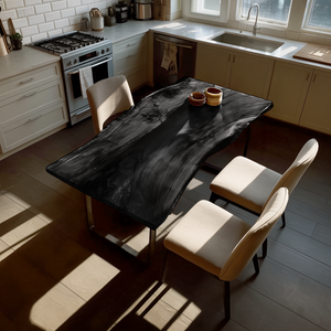 Dining Room Modern Wooden Live Edge Dining Table Natural