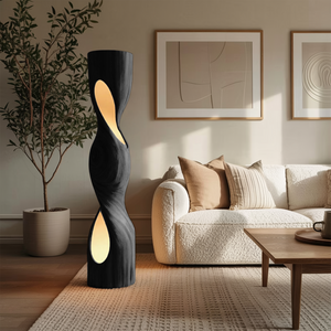 Organic Sculptural Twisted Floor Lamp For Living Room Or Bedroom