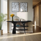 Mid Century Wooden Entry Table For Living Room Styling