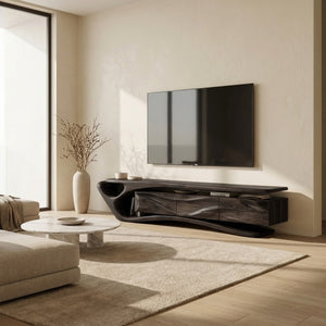 Mid Century Wooden TV Cabinet For Elegant Space