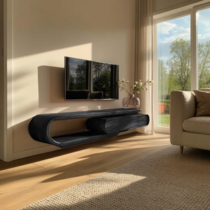 Organic Curved TV Cabinet For Modern Home