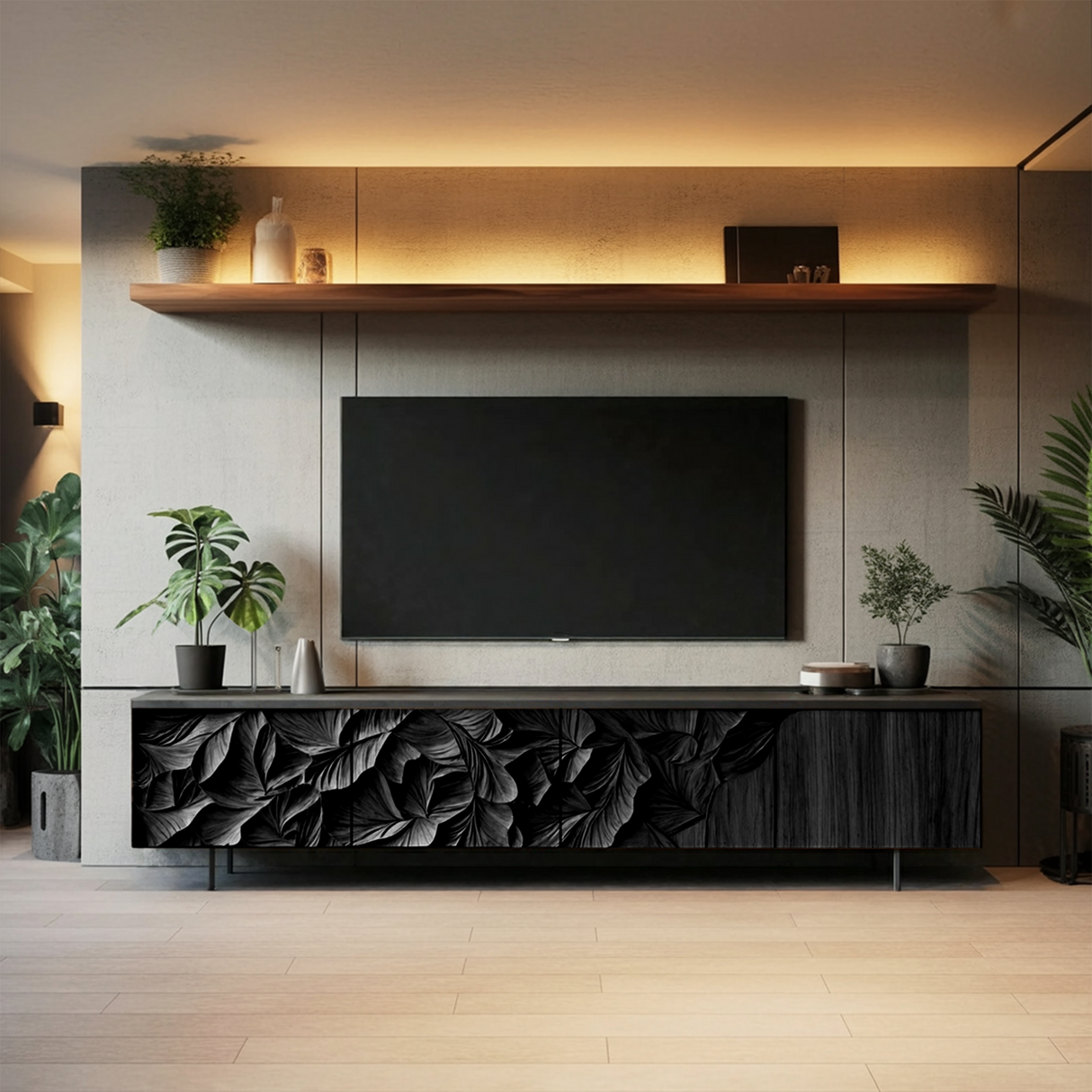 Farmhouse TV Cabinet For Cozy Living Room Design