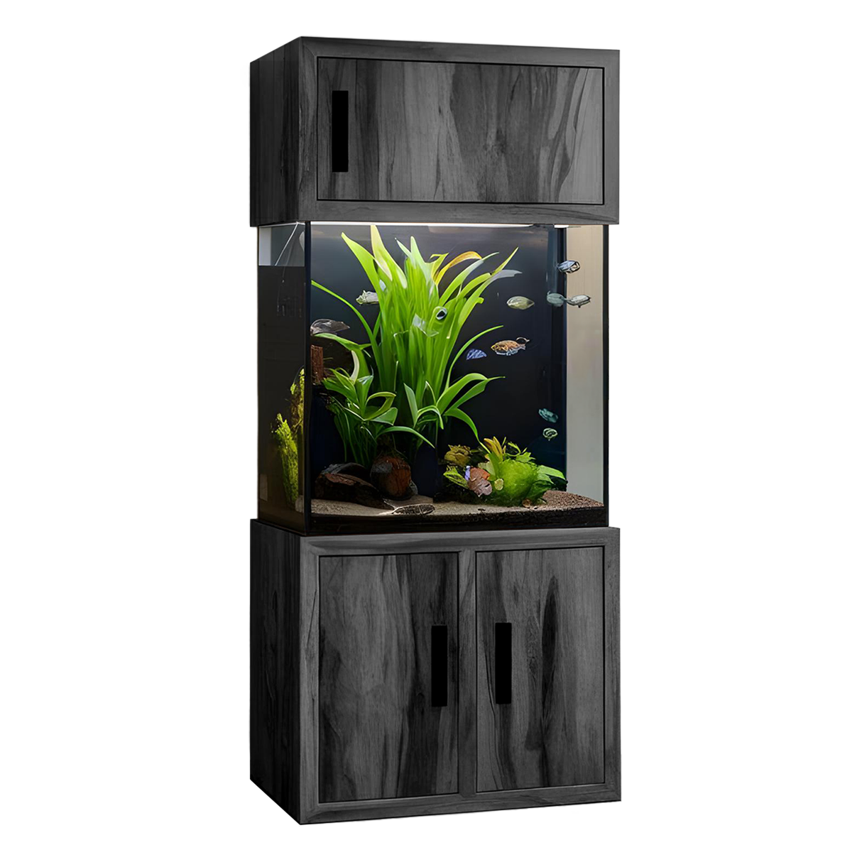Rustic Aquarium Cabinet For Living Room Corner