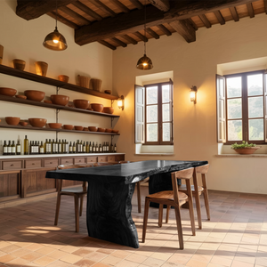 Rustic Live Edge Dining Table For Dining Area