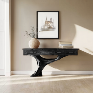 Farmhouse Solid Wood Dressing Table For Bedroom Decor And Storage