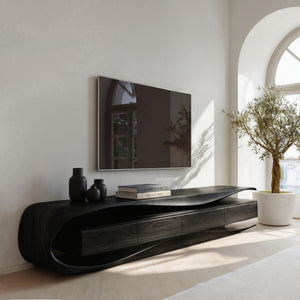 Modern Organic TV Console For Living Room Interior