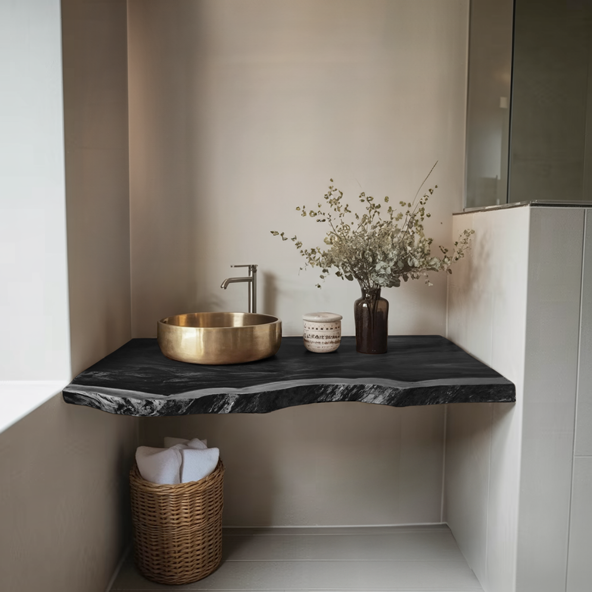 Mid Century Solid Wood Vanity For Furniture Decor