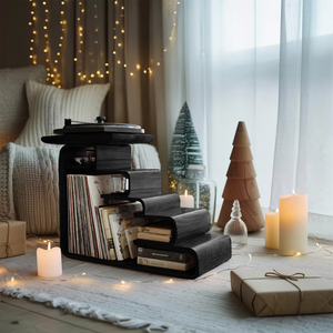 Handcrafted Record Stand For Living Room Vintage Christmas