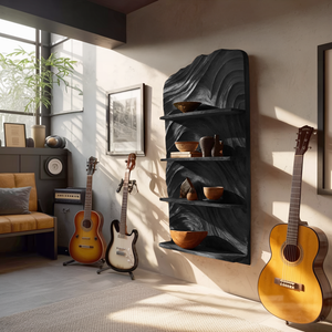 Rustic Handcrafted Wooden Wall Rack For Entryway Storage Display