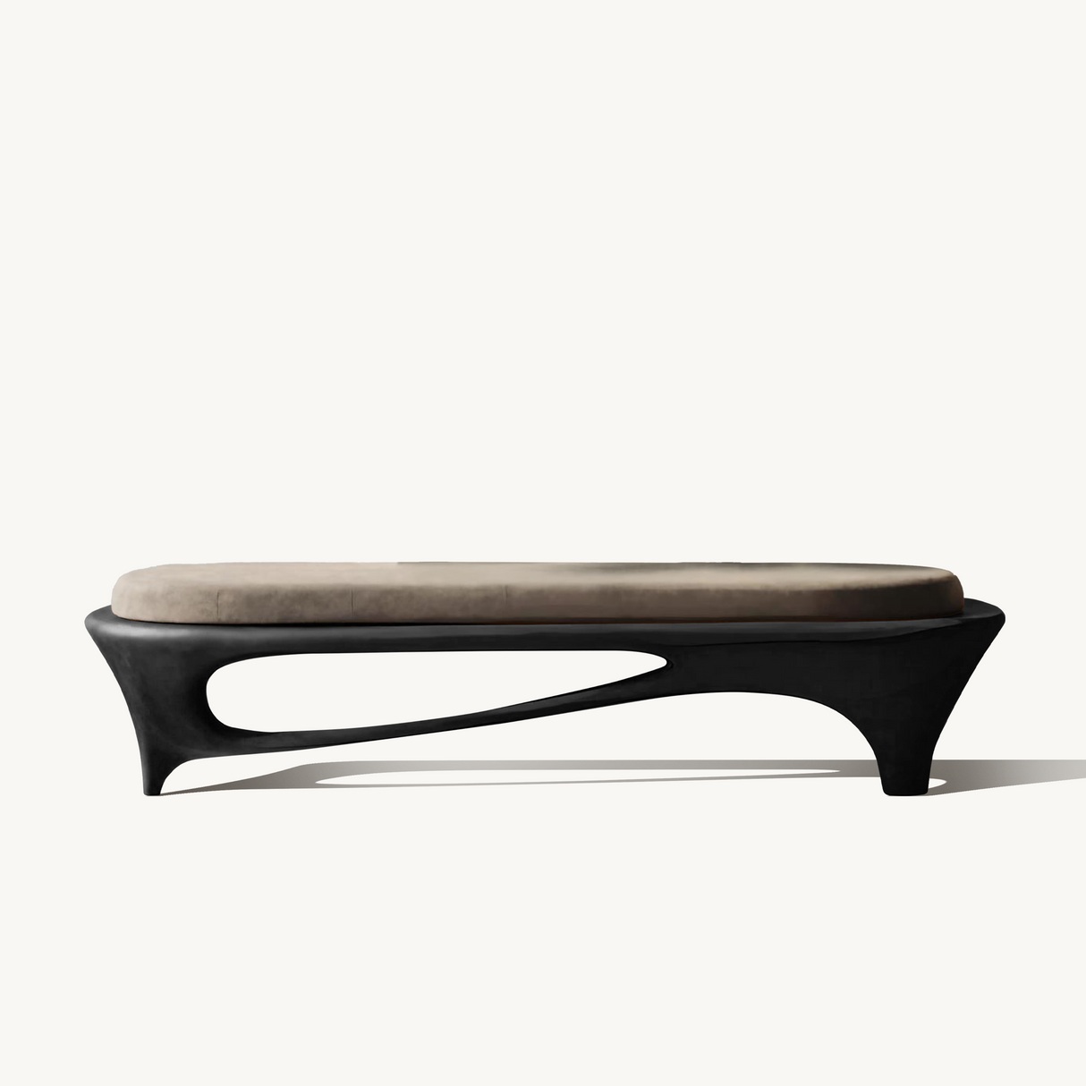 Modern Sculptural Entryway Bench For Living Room