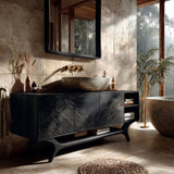 Organic Modern Wooden Bathroom Vanity For Bathroom
