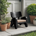 Contemporary Wooden Lounge Chair For Garden Or Reading Nook