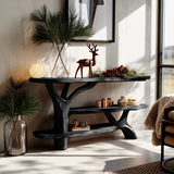 Modern Live Edge Entryway Table For Seasonal Holiday Christmas Bedroom