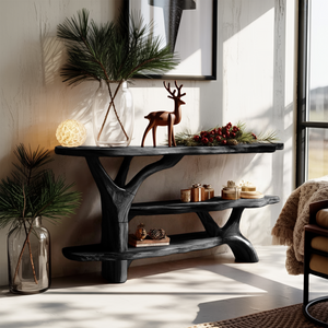 Modern Live Edge Entryway Table For Seasonal Holiday Christmas Bedroom