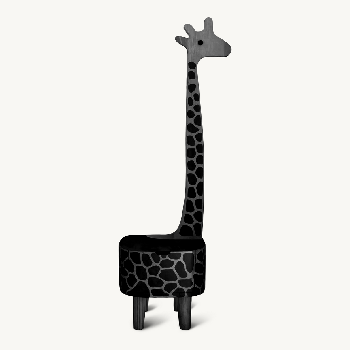 Whimsical Giraffe Nightstand With Drawer For Kids Room And Nursery