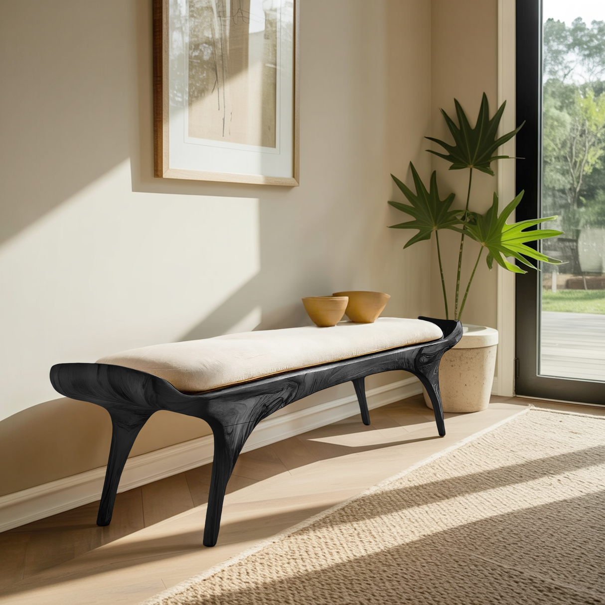 Contemporary Statement Bench For Entryway Or Home Interior