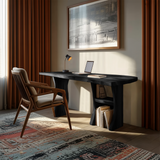Modern Wooden Live Edge Desk For Small Home Office Setup