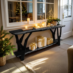 Farmhouse Solid Wood Console Table For Living Room Holiday Furniture Decor