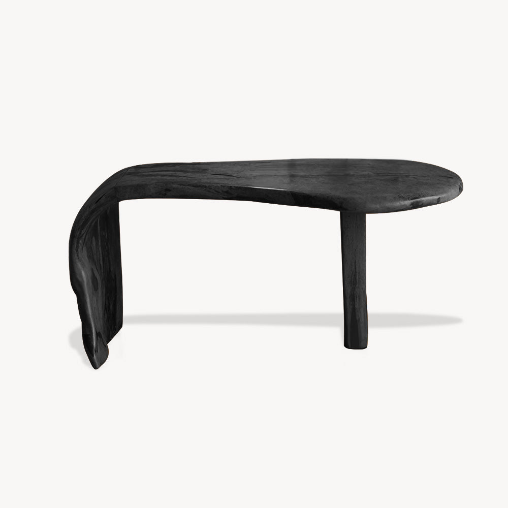 Live Edge Desk With Organic Curved Design For Home Office And Workspace