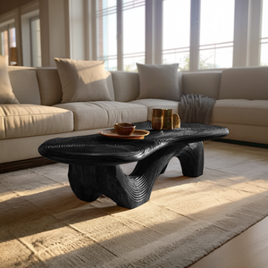 Farmhouse Wooden Live Edge Coffee Table For Furniture Decor