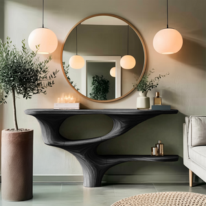 Rustic Live Edge Cosmetic Table For Bedroom Decor Ideas