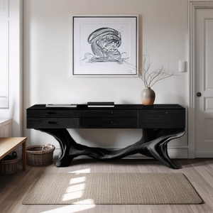 Farmhouse Live Edge Entryway Table For Bedroom Cozy Decor Ideas