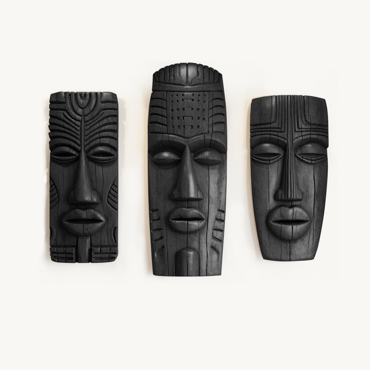 Tribal Wall Sculpture Set For Living Room Decor