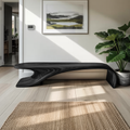Modern Sculptural Bench With Flowing Curves For Living Room
