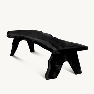 Rustic Live Edge Wooden Bench For Patio Or Garden