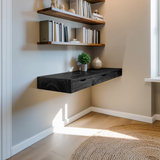Minimalist Floating Desk With 3 Drawers For Home Office
