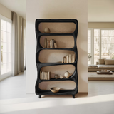 Handcrafted Bookshelf With Open Shelving Unit For Living Room