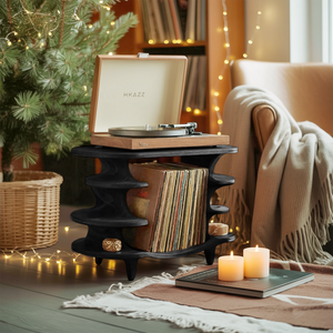 Modern Solid Wood Record Stand For Living Room Christmas