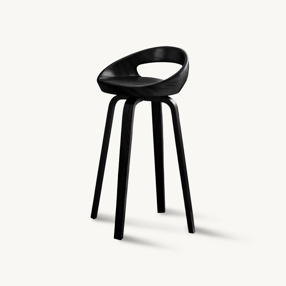 Modern Curved Bar Stools For Kitchen Island Counter Dining
