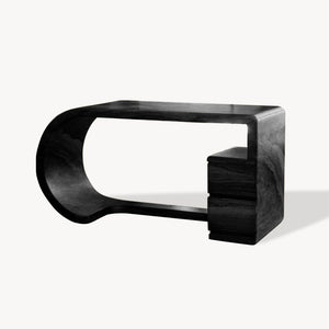 Curved Sculptural Desk With Fluid Form For Home Office And Studio