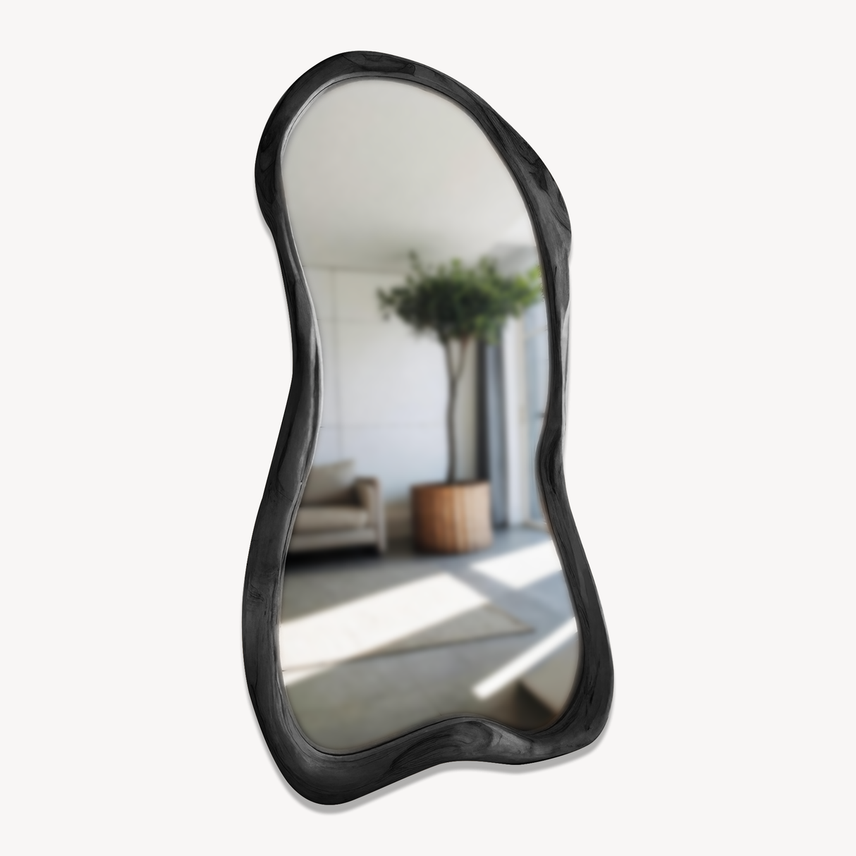 Organic Full Length Mirror With Wavy Edge For Living Room And Dressing Corner