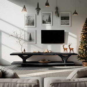 Mid Century Solid Wood TV Console For Christmas Bedroom And Entryway