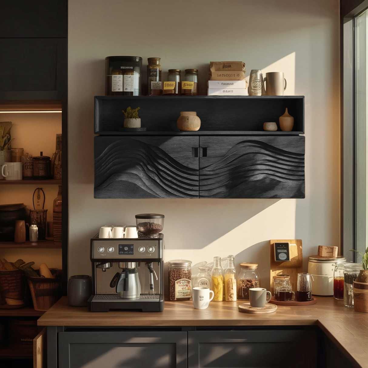 Industrial Wooden Wall Mounted Bookshelf For Home Office Storage