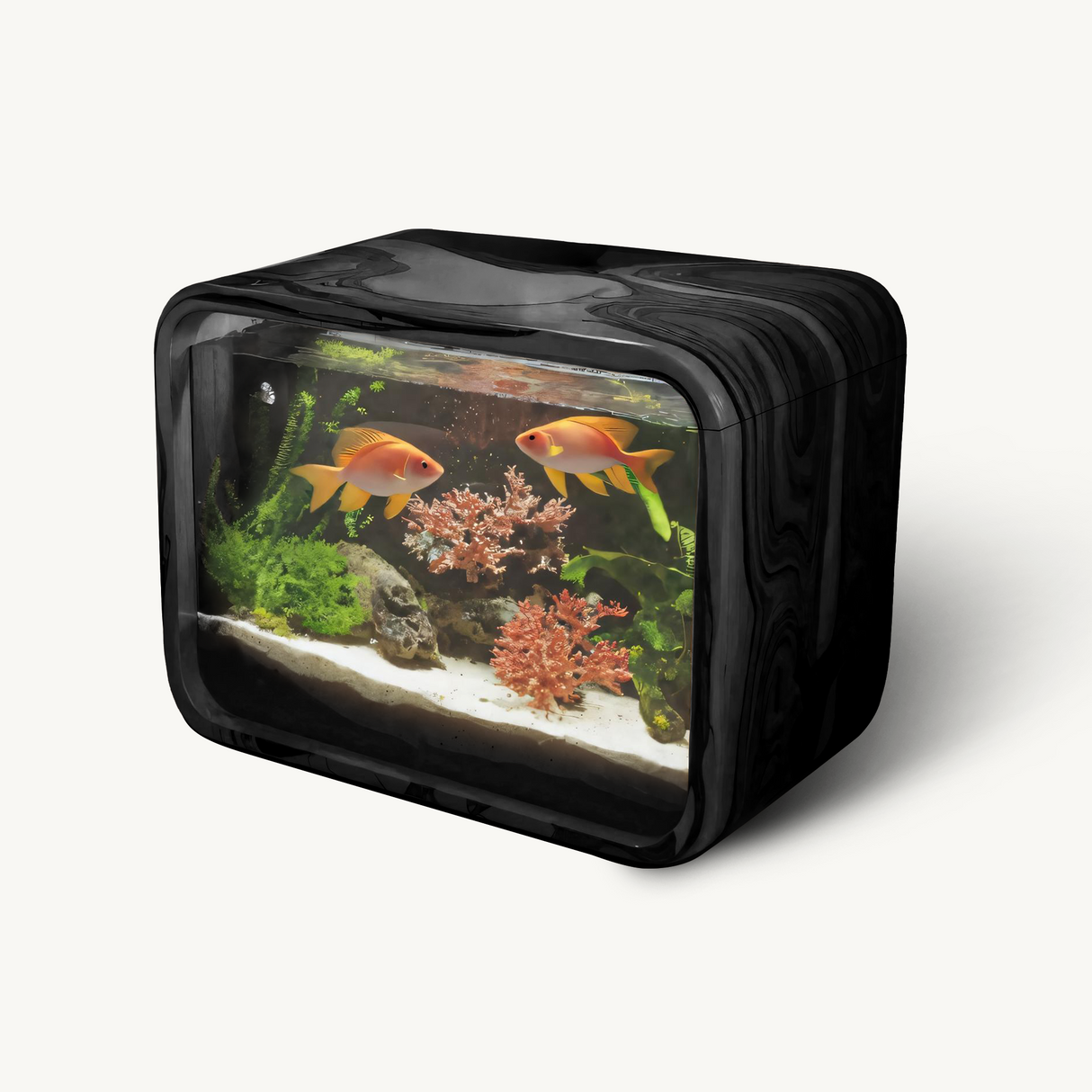 Modern Aquarium Nightstand With Storage For Bedroom And Living Room Display