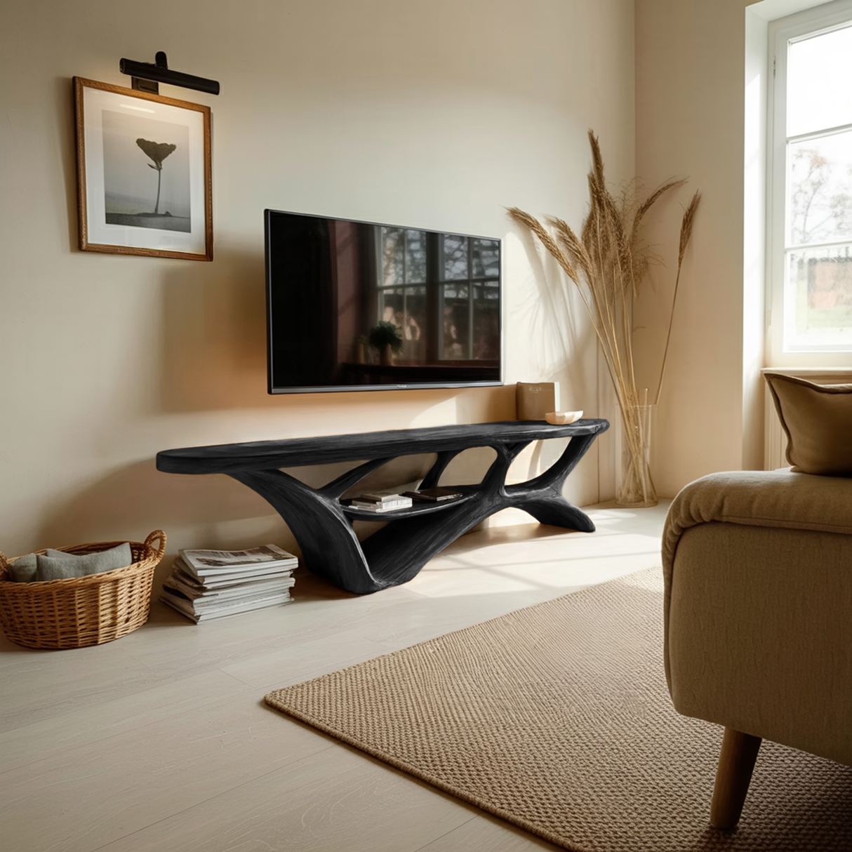 Organic Modern TV Stand For Living Room