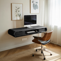 Modern Floating Wall Mounted Desk With Drawers For Bedroom And Office