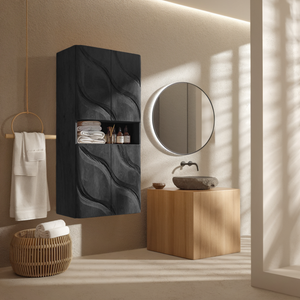 Contemporary Bathroom Cabinet Waves Design For Bathroom