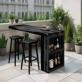 Tropical Live Edge Bar Table For Balcony Or Outdoor Patio