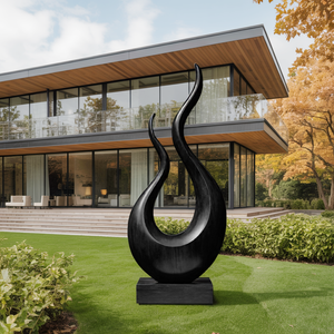 Mid Century Wooden Sculpture For Garden Decorative Panel