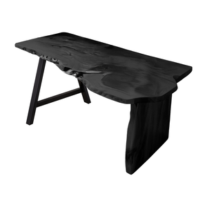 Rustic Office Desk With Live Edge Design For Home Workspace