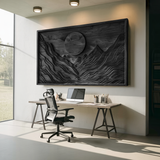 Handcrafted Wall Art Mountain Sun Landscape For Living Room