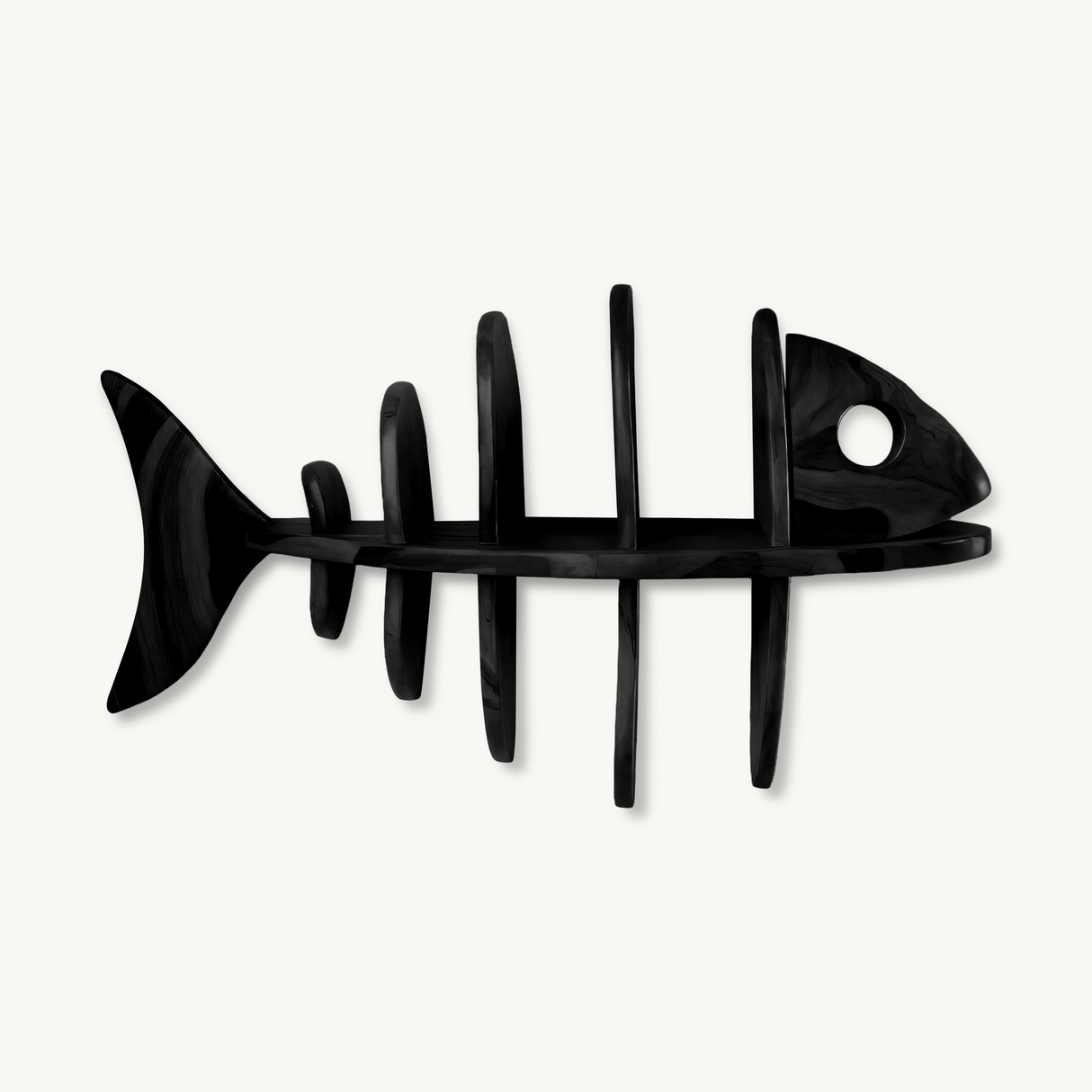 Modern Fish Bone Wall Shelf Nautical Display For Bathroom Kitchen And Beach House