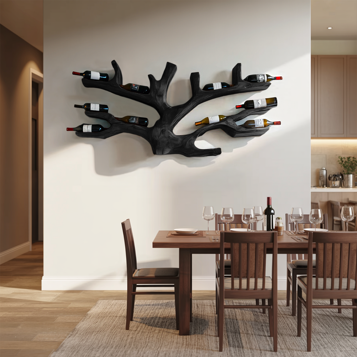 Artistic Wine Holder Wall Rack For Home Bar
