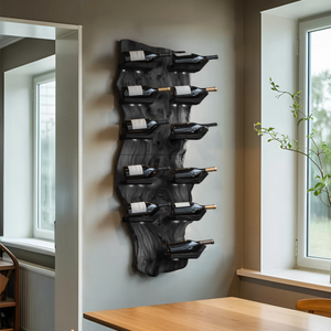 Farmhouse Live Edge Wine Holder For Living Room Furniture