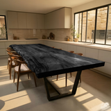 Kitchen Decor Modern Live Edge Dining Table Sleek Grain