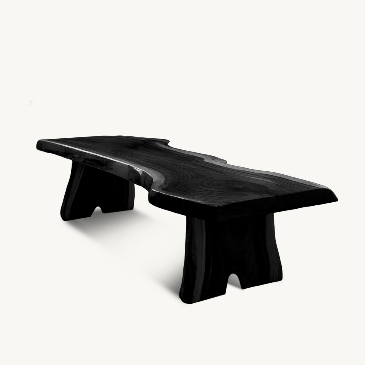 Minimalist Live Edge Outdoor Bench For Entryway Or Patio